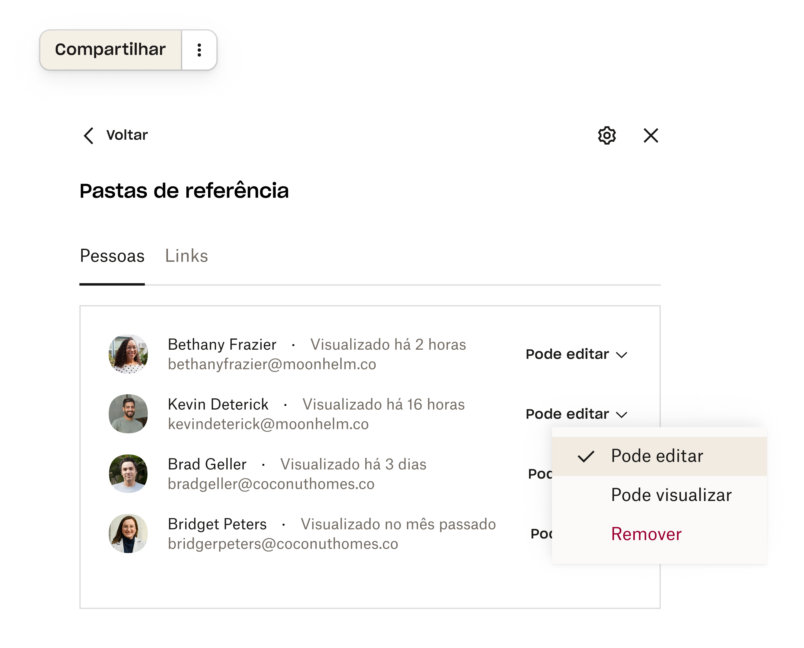 Tela de segurança no Dropbox