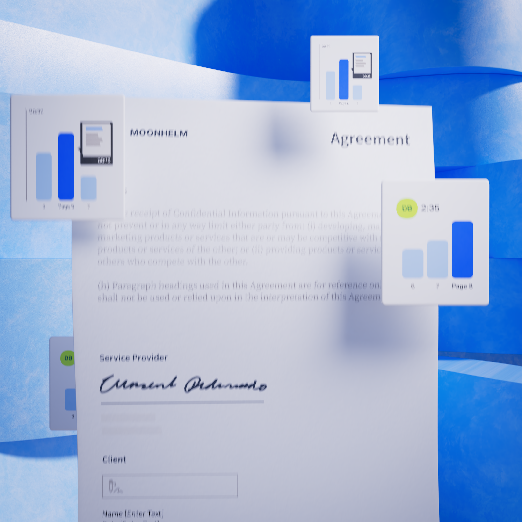 Abstract image of various files.