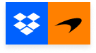 Logos Dropbox et McLaren
