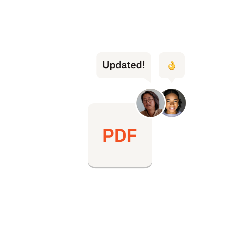 In-document collaboration notifications
