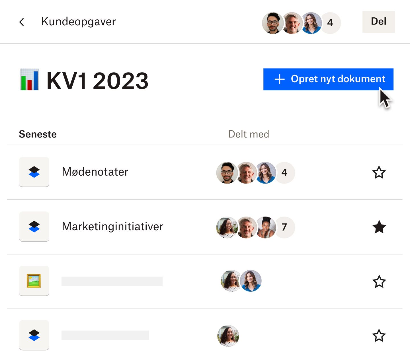 Sporing af fremskridt med funktionen til oplysning om visning i Dropbox Paper