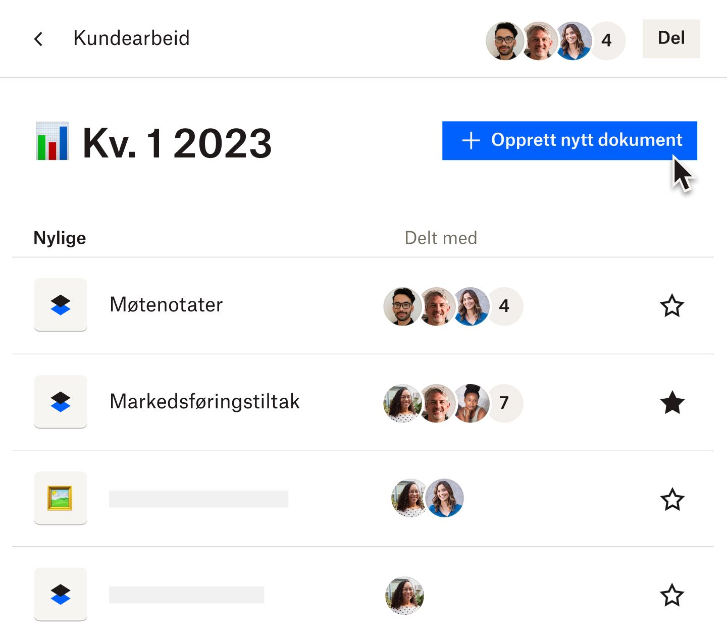 Å følge fremdrift med funksjonen for seer-info i Dropbox Paper