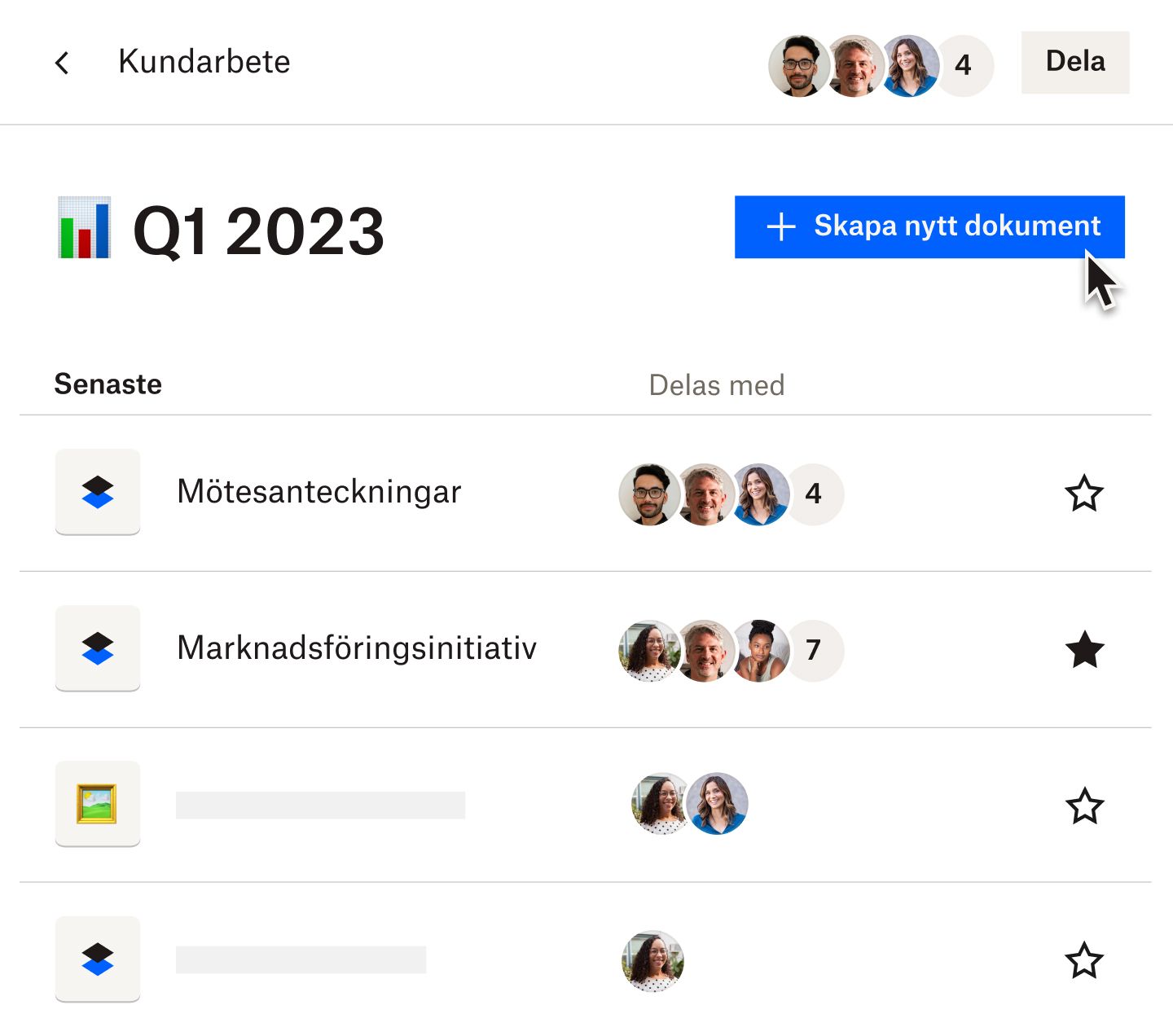 Spåra framsteg med läsarinfofunktionen i Dropbox Paper