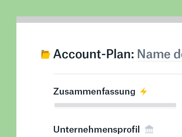 Account-Plan – Vorlage