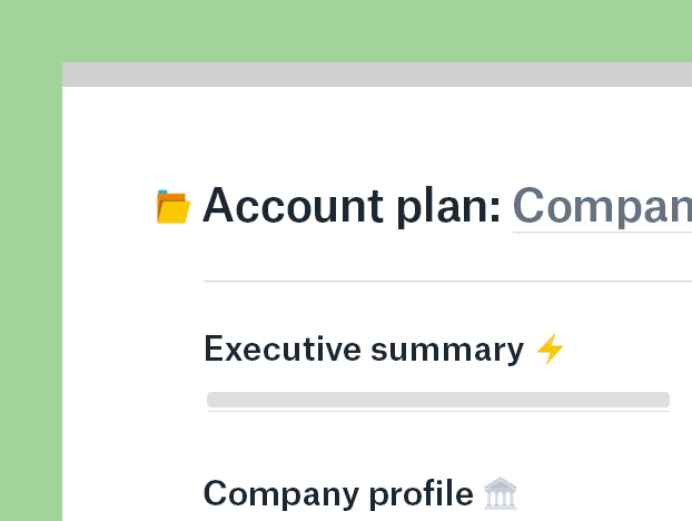 Account plan template