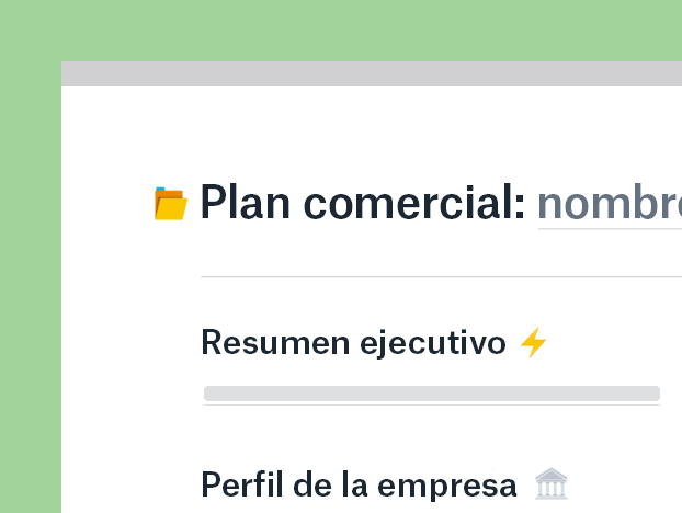 Plantilla de plan de cuenta
