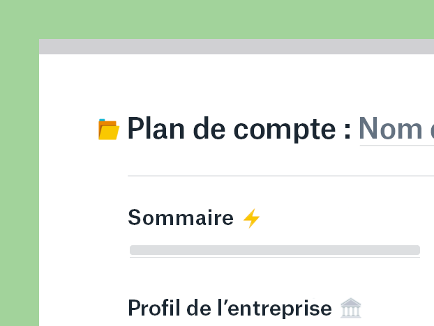 Modèle de plan de compte