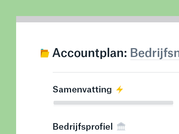 Sjabloon voor accountplanning