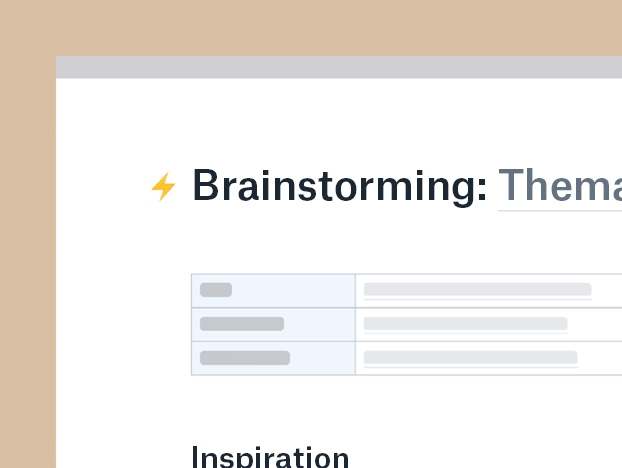 Vorlage für Brainstormings
