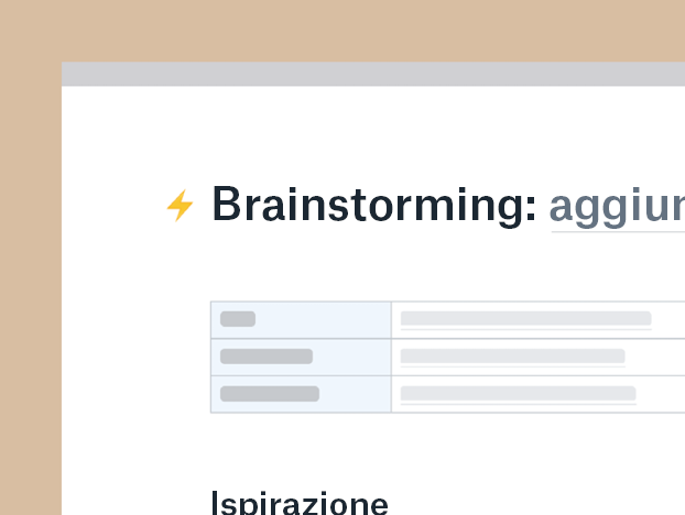 Modello di brainstorming