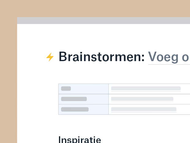 Sjabloon voor brainstormsessie