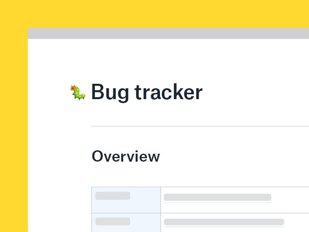 Bug tracker template