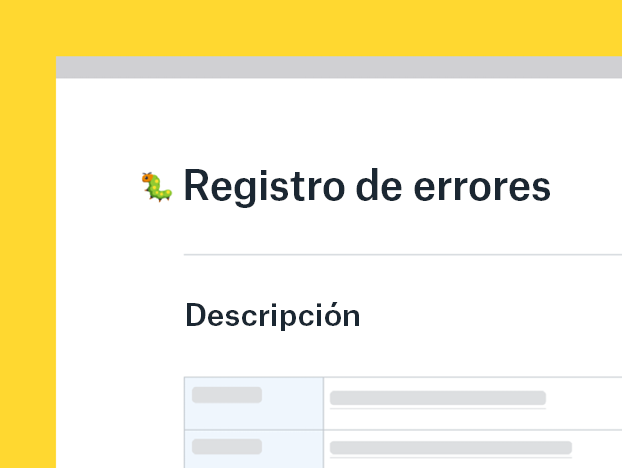 Plantilla de seguimiento de errores