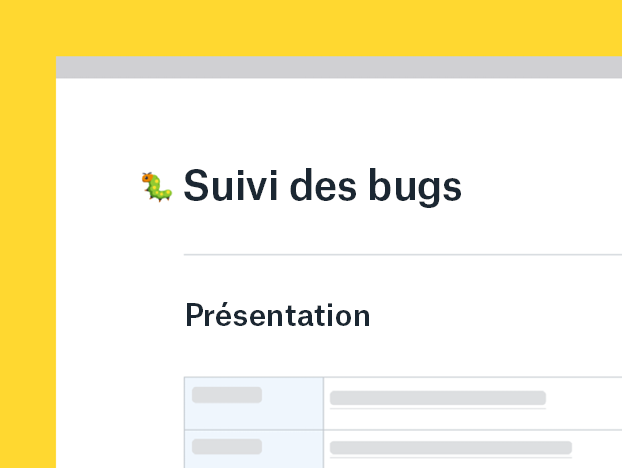 Modèle de document de suivi des bugs
