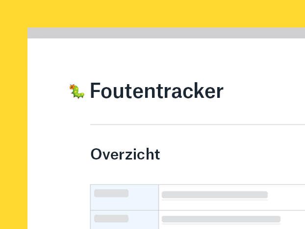 Sjabloon voor foutentracker