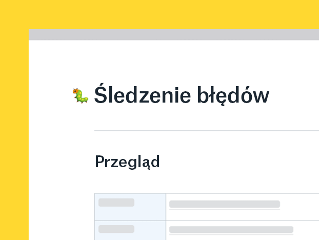 Szablon śledzenia błędów