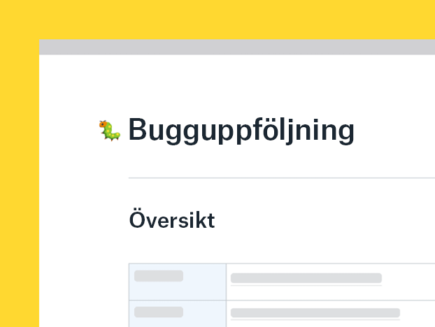 Buggspårningsmall