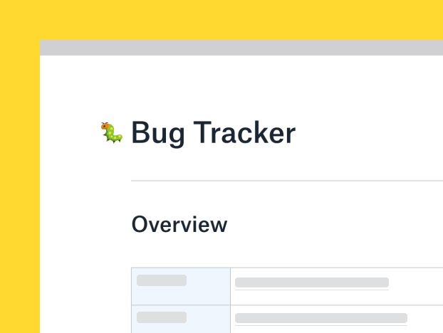 Bug tracker template