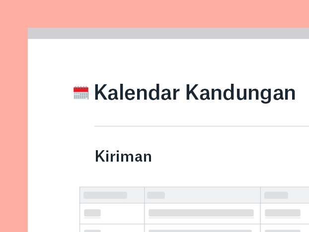 Templat kalendar kandungan
