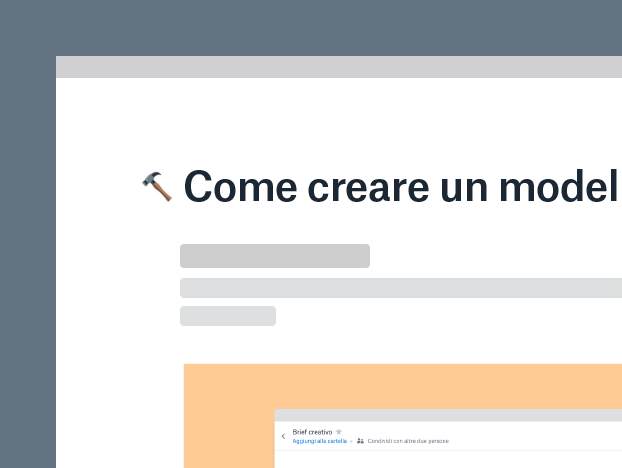 Crea il tuo modello personalizzato