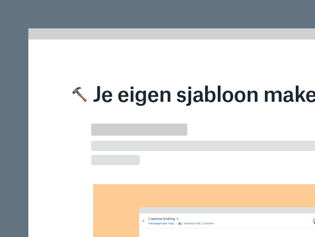 Je eigen sjabloon maken