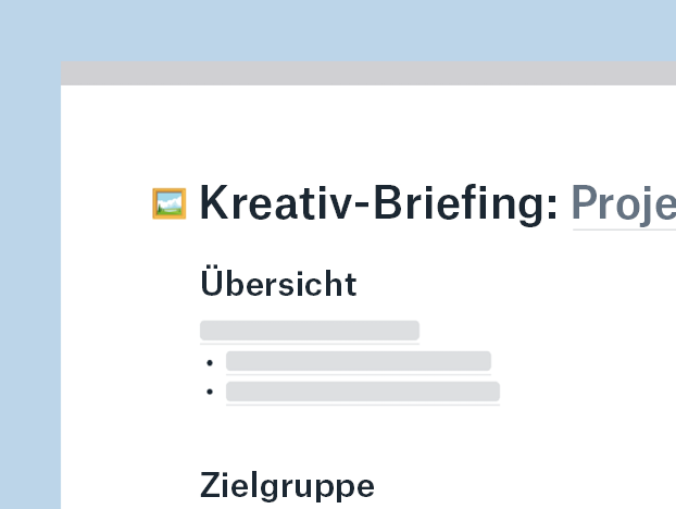 Kreativ-Briefing – Vorlage