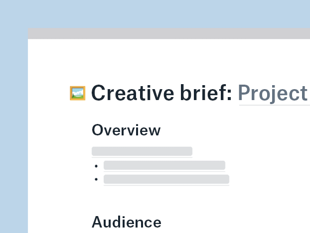 Creative brief template