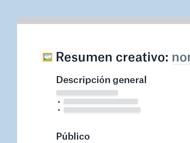 Plantilla de resumen creativo