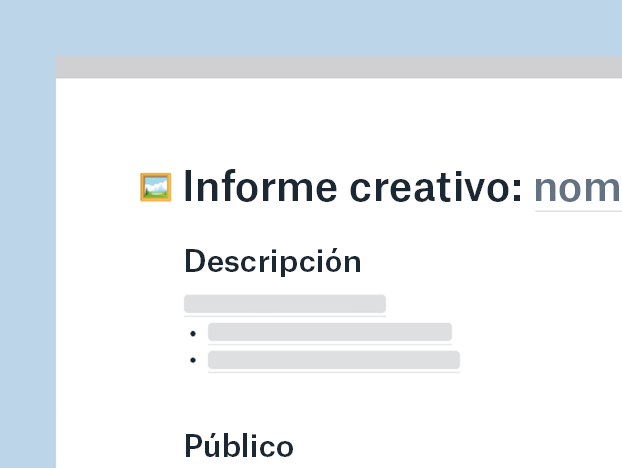 Plantilla de propuesta creativa