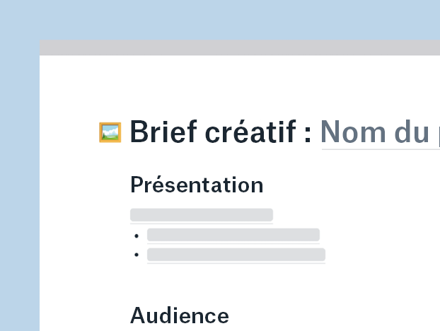 Modèle de brief créatif