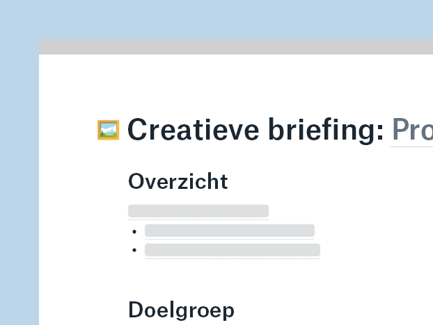 Sjabloon voor creatieve briefing