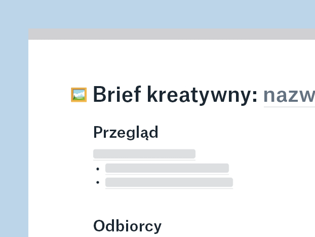 Szablon briefu kreatywnego