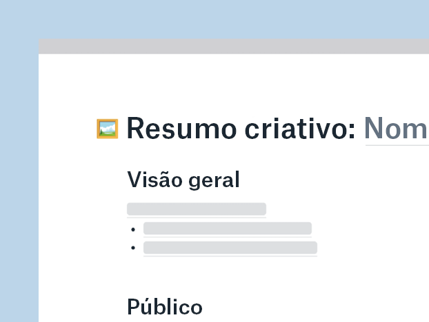 Modelo de briefing criativo