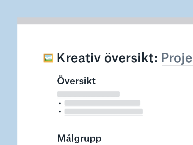 Mall för kreativ presentation