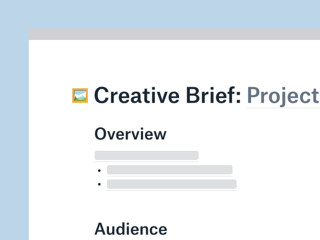 Creative brief template
