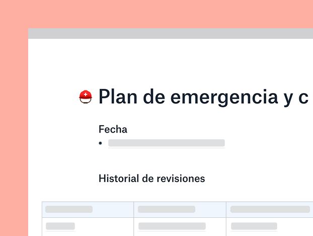 Plantilla de plan de emergencia y continuidad