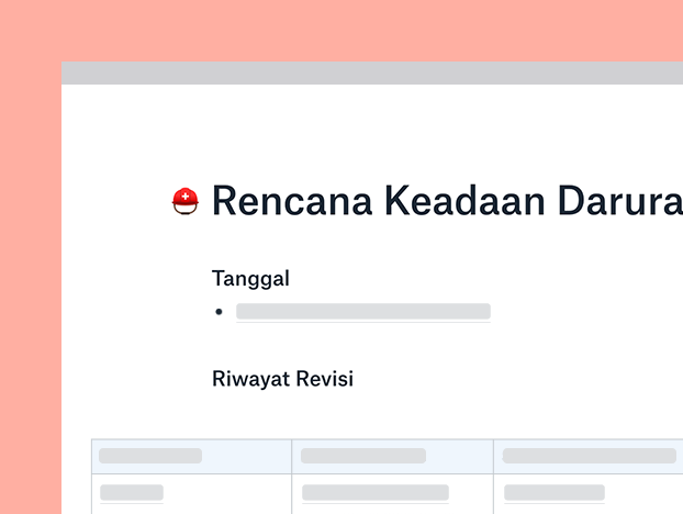 Templat Rencana Darurat dan Kesinambungannya