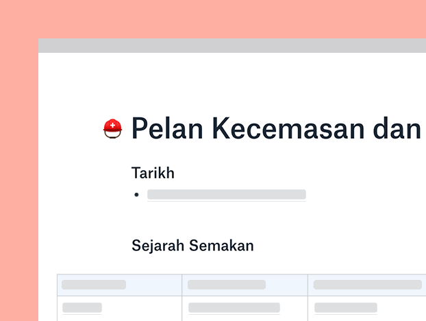 Templat Pelan Kecemasan dan Kelangsungan Perniagaan