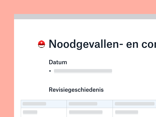 Sjabloon voor noodgevallen- en continuïteitsplan