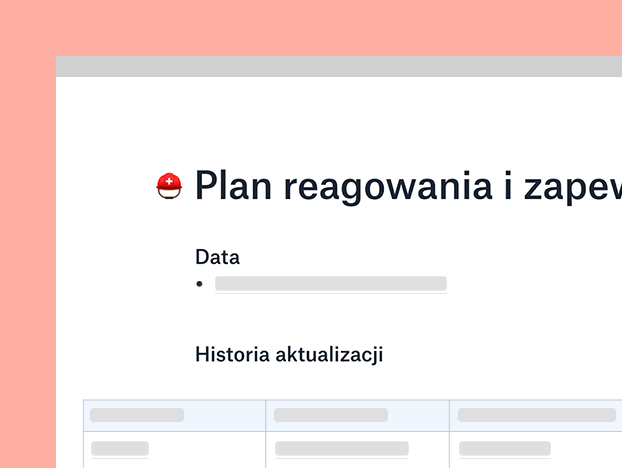 Szablon planu reagowania i zapewniania ciągłości w sytuacjach awaryjnych