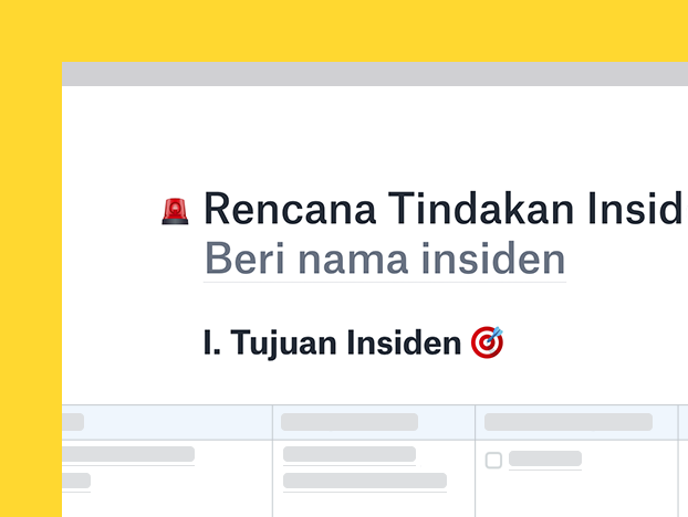 Templat Rencana Tindakan Insiden Darurat
