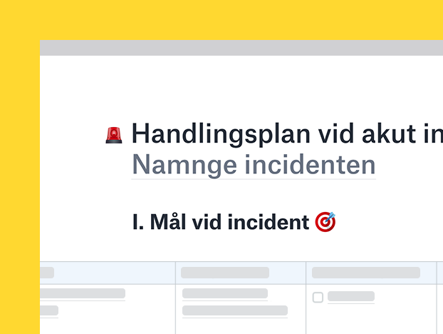 Mall för handlingsplan i nödsituationer