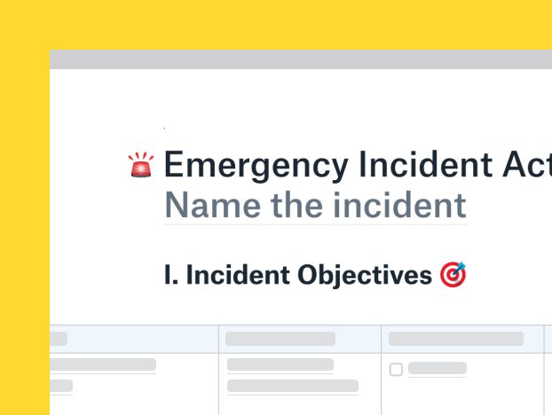 Emergency Incident Action Plan template