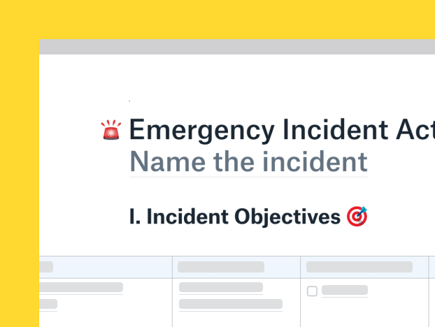 Emergency Incident Action Plan template
