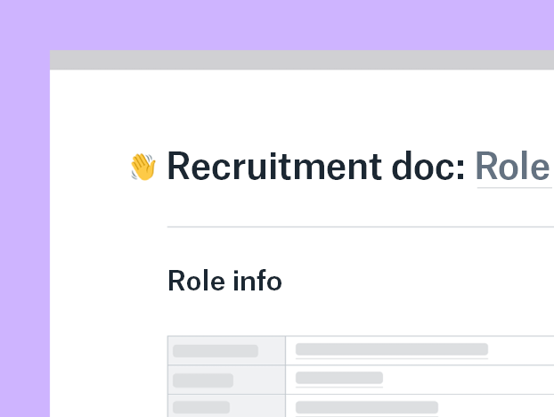 Hiring doc template