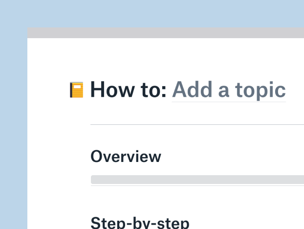 Knowledge base template
