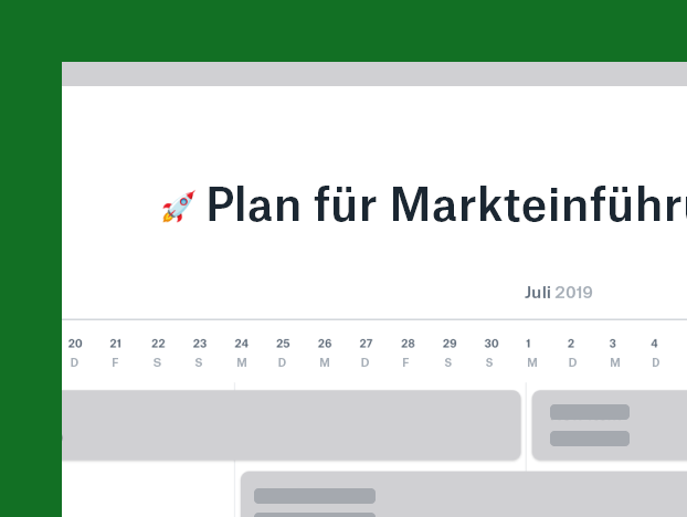 Markteinführungsplan – Vorlage