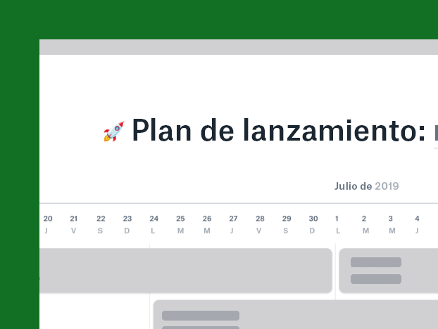Plantilla de plan de lanzamiento