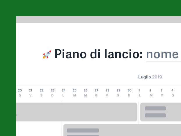 Modello piano di avvio