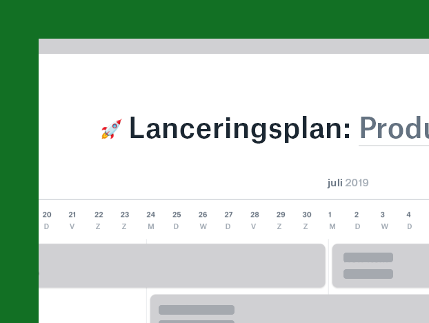Sjabloon voor lanceringsplan